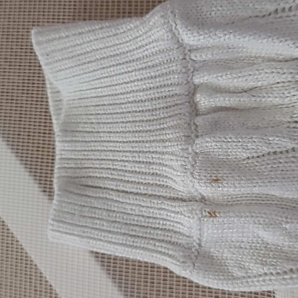 WHITE HOUSE BLACK MARKET Women's White V Back Sweater Size L - Picture 14 of 14